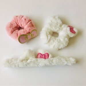 Hello Kitty Plush Scrunchies and Slap Band
